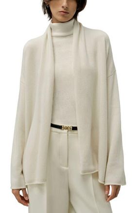 LilySilk Cashmere Lounge Wrap Cardigan in White at Nordstrom, Size Medium
