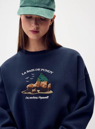 Twik Womens Oversized destination fleece sweatshirt