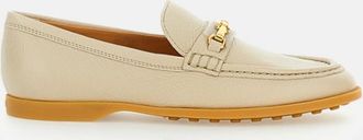 Tod's Off White Leather Loafers