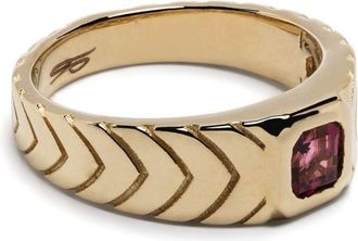 Jacquie Aiche 14kt yellow gold tourmaline pinky ring - women - 14kt Yellow Gold - 3