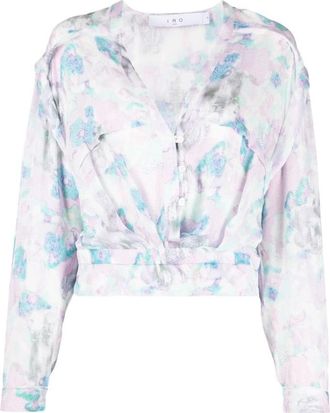 Iro Casual Multicolour Blouse - Dames - Blouses - Veelkleurig - S - Katoen - Overhemden