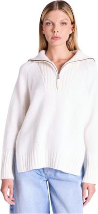 BERENICE Pull Annsofia - Dames - Coltruien - Wit - S - Wol - Truien & Vesten