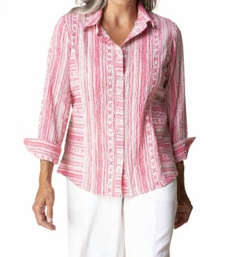 Habitat Side Stripe Top In Coral