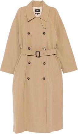 A.P.C. Trenchcoat - Dames - Trenchcoats - Beige - S - Katoen - Jassen