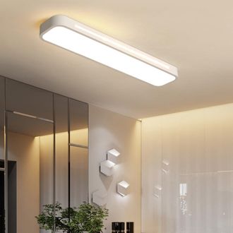 Trade Shop Trade Shop Traesio - Trade Shop - Plafoniera Led 18w Bianco Soffitto Retailes Striscia Modern Luce 4000k 50194