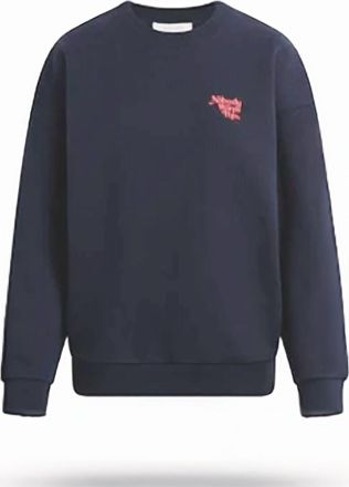 Favorite Daughter Womens Nobody Wants This Embroidery Sweatshirt In Navy