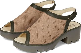 FLY London TEIF577FLY Womens Sandals Taupe/Khaki : EU 40 (US Womens 9-9.5) M, Leather