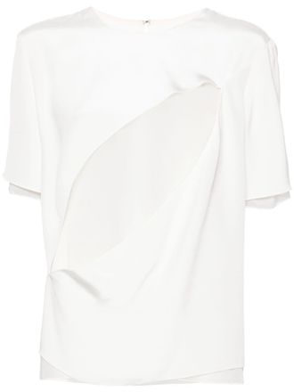 Peter Do Slash silk blouse - White