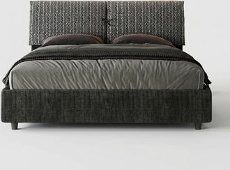 Itamoby Cama Doble En Tejido Container 160x190 Mados Giada Aragona - Gris Oscuro