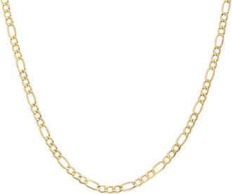 Italian Gold, Inc 10K 3.4Mm Semi-Solid Figaro Necklace