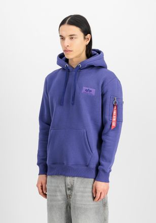Alpha Industries Hoodie ALPHA INDUSTRIES Backprint Hoodie, Herren, Gr. XL, lila (night lila), Obermaterial: 80% Baumwolle, 20% Polyester, regular fit, Sweatshirts Hood