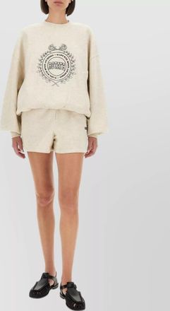 Rotate cotton knee-length shorts