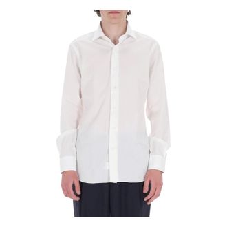 Barba Camicia in cotone anti stropicciamento etichetta Journey - Heren - Zakelijke Overhemden - Wit - XL - Katoen - Overhemden