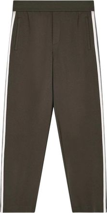 Emporio Armani Broeken, Heren, Bruin, M, Katoen, Sport Trainingsbroeken met Streepaccenten