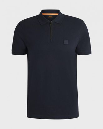 Boss Orange by Hugo Boss BOSS Orange Passerzip Heren Polo Shirt met Rits