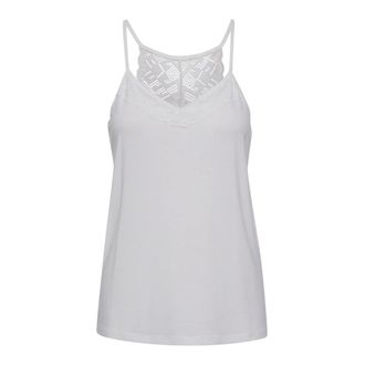Cream Top de Jersey con Detalle de Encaje Snow White - Tops - Mujer - Blanco - XS