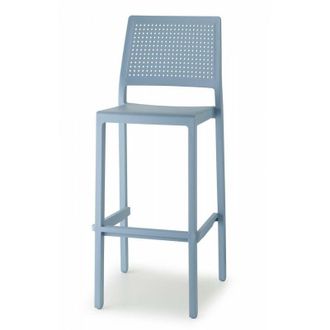 Scab Scab - set 4 sgabelli emi H.65 impilabili Colore: Azzurro