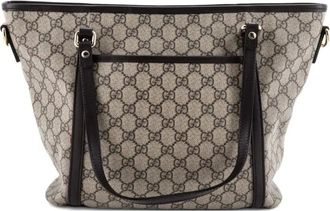 Gucci Front Pocket Convertible GG Coated Canvas Medium tote bag - Bruin