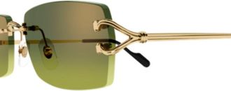 Cartier Ct0550s006 Gold Gold Green