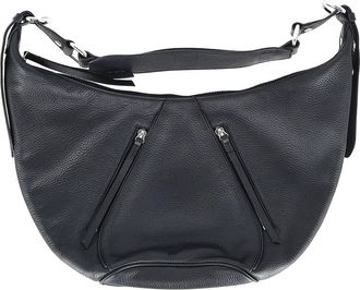 by FAR Verhaal Hobo Schoudertas in Zwart Leer