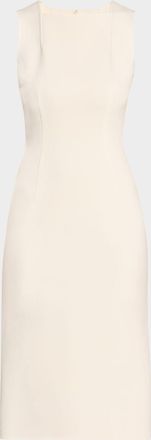 Michael Kors Square-Neck Crepe Sheath Dress