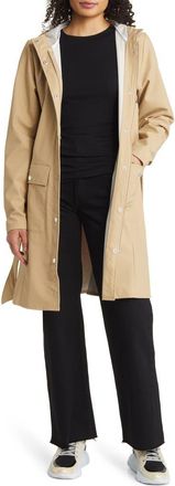Rains Curve Waterproof Belted Jacket in Sand at Nordstrom, Size X-Large