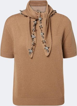 Prada Jersey de cachemir adornado con lazada