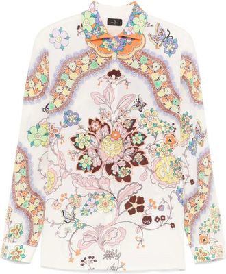 Etro Overhemden, Dames, Veelkleurig, M, Zijden Blouse