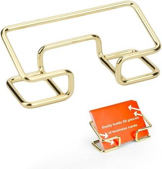 OEM Organizador De Escritorio De Metal Dorado Para Tarjetas De Visita De La Oficina