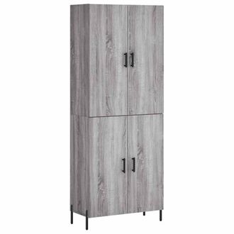 Berkfield Home Highboard Grey Sonoma 69.5x34x180 cm Engineered Wood