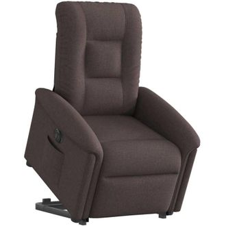 vidaXL Vidaxl - Sill&oacute;n El&eacute;ctrico Reclinable Elevable De Tela Marr&oacute;n Oscuro