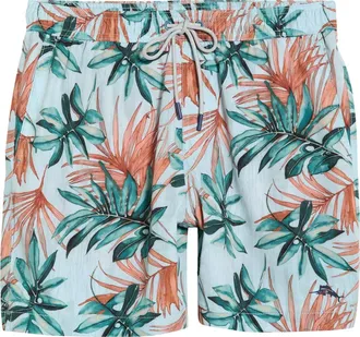 Tommy Bahama Naples Tidal Fronds 6-Inch UPF 30+ Swim Trunks in Pale Opal at Nordstrom, Size Xx-Large