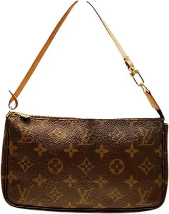 Louis Vuitton Pre-owned Mini Bags, female, Brown, Size: ONE SIZE Pre-owned Pochette Accessoires Monogram Shoulder Bag