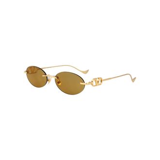 Valentino Bejewelled Zonnebrillen - unisex - Accessoires - Geel - Maat: 53 MM