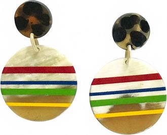 Sunshine Tienda Crayon Ornament Earrings In Tortoise