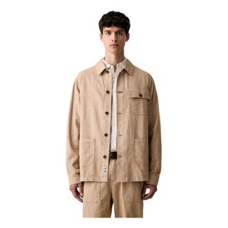 Scotch & Soda Shirt Jacket - Heren - Zomerjassen - Beige - S - Katoen - Jassen