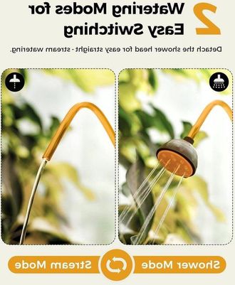OEM Regadera Peque&ntilde;a De 450 Ml Para Plantas De Interior Con Boquilla Larga - Ideal Para Pl&aacute;ntulas Y Suculentas, Pl&aacute;stico Marr&oacute;n