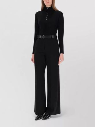 Theory henley jersey top button detail high collar