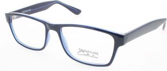 Signature Ladies Blue Rectangular Eyeglass Frames S7013Blue52