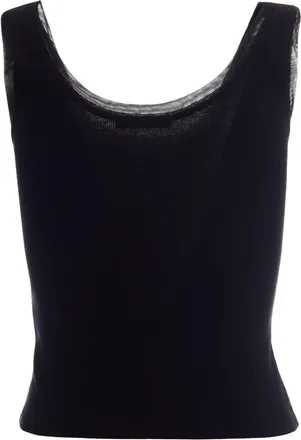 Patrizia Pepe Womens Sleeveless Top Black Vests & Tank Tops