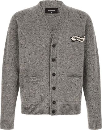 Dsquared2 Grey V Neck Cardigan