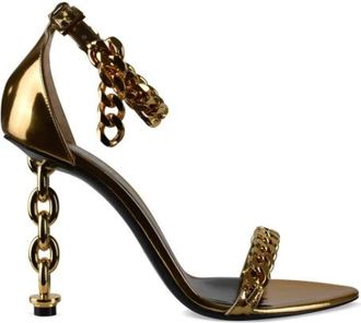 Tom Ford Sandalen met bandjes - Dames - Sandalen met hakken - Geel - 41 EU - Leer - Schoenen