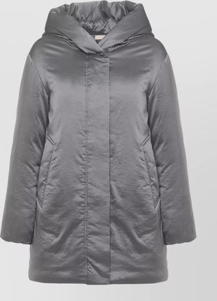 Woolrich long hooded parka quilted design pockets
