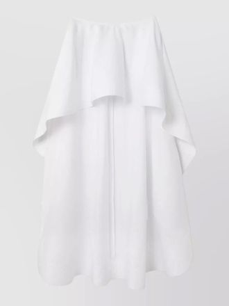 Stella McCartney asymmetric cotton midi skirt flared hem