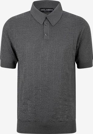 Dolce & Gabbana Jacquardstrick-Polohemd aus Seide DG