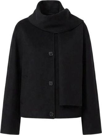 Max Mara Kate Cropped Jacket - Dames - Zomerjassen - Zwart - XS - Wol - Jassen