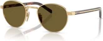 Prada Stijlvolle Zonnebril - unisex - Zonnebrillen - Geel - 49 MM - Accessoires