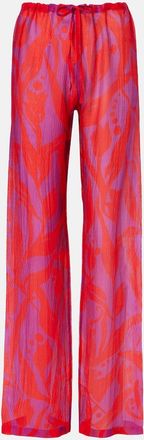 Dries Van Noten Pachas silk straight pants