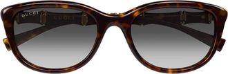 Gucci Gg 2062Sa Zonnebril - Dames - Zonnebrillen - Bruin - 54 MM - Nylon - Accessoires