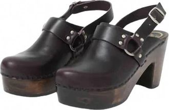 No.6 Store Womens Hugo Clog On Platform In Black Cherry